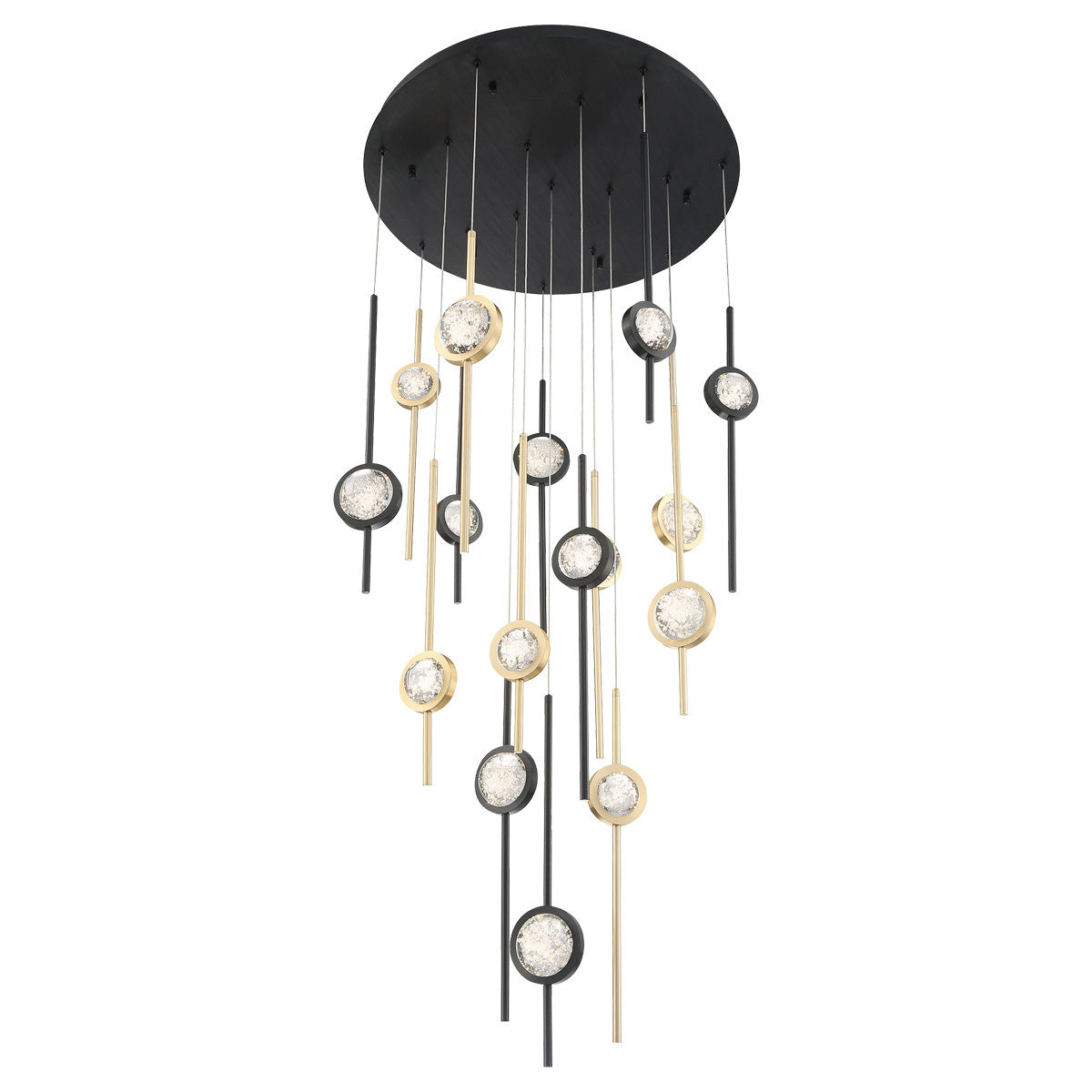 Suspension multiple Barletta Or-Noir mélangé, 32" – vue 2