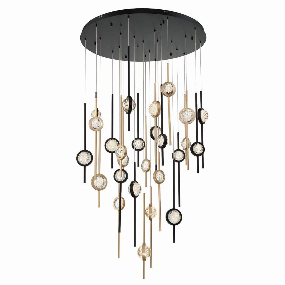 Suspension multiple Barletta Or-Noir mélangé, 39 3/4" – vue 2