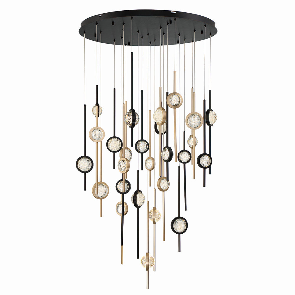 Suspension multiple Barletta Or-Noir mélangé, 39 3/4" – Eurofase