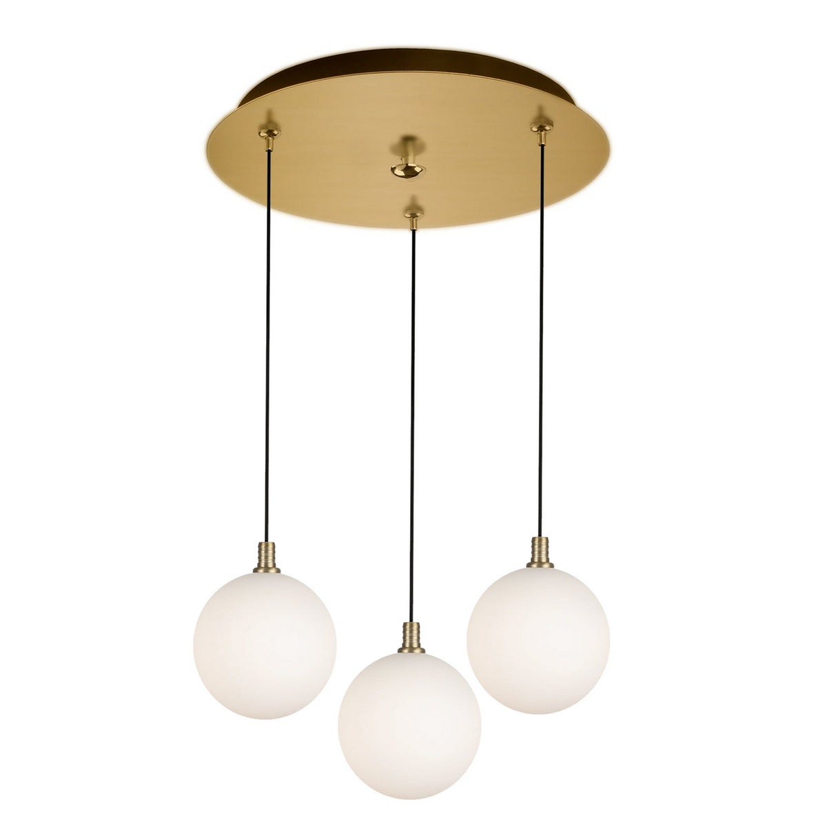 Suspension multiple Bolla Or brossé, Verre opale mat, 11 7/8" – Kuzco Lighting