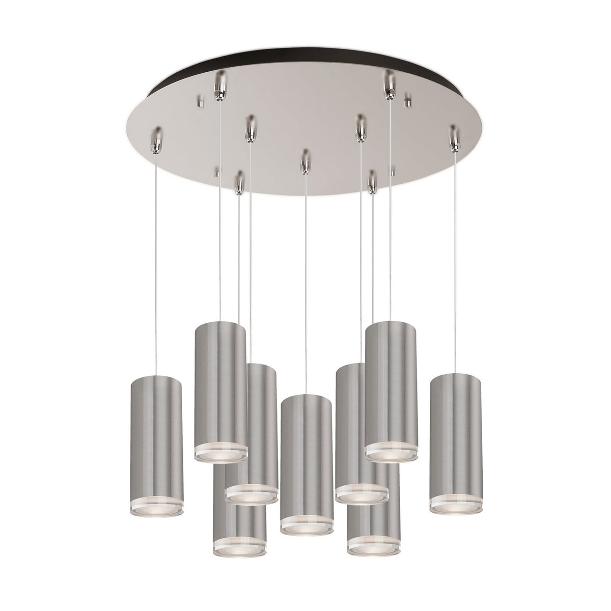 Suspension multiple Cameo Nickel brossé, 17 3/4" – Kuzco Lighting