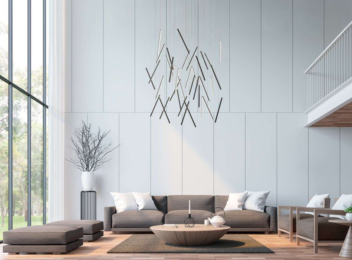 Suspension multiple Chute - Noir 50" by Kuzco Lighting | Luminaires & cie