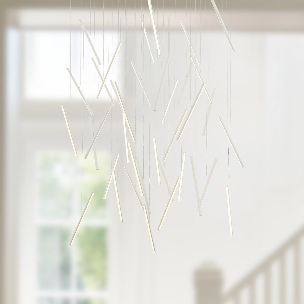 Suspension multiple Chute - Blanc 50" by Kuzco Lighting | Luminaires & cie