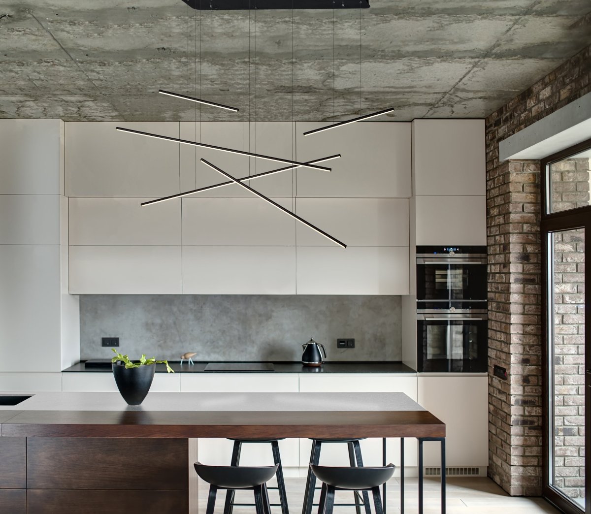 Suspension multiple Chute Motion - Noir 13 3/4" by Kuzco Lighting | Luminaires & cie