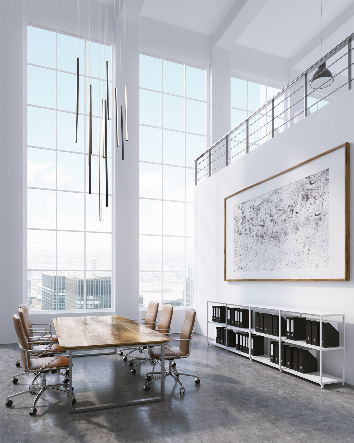 Suspension multiple Chute Noir – vue 2