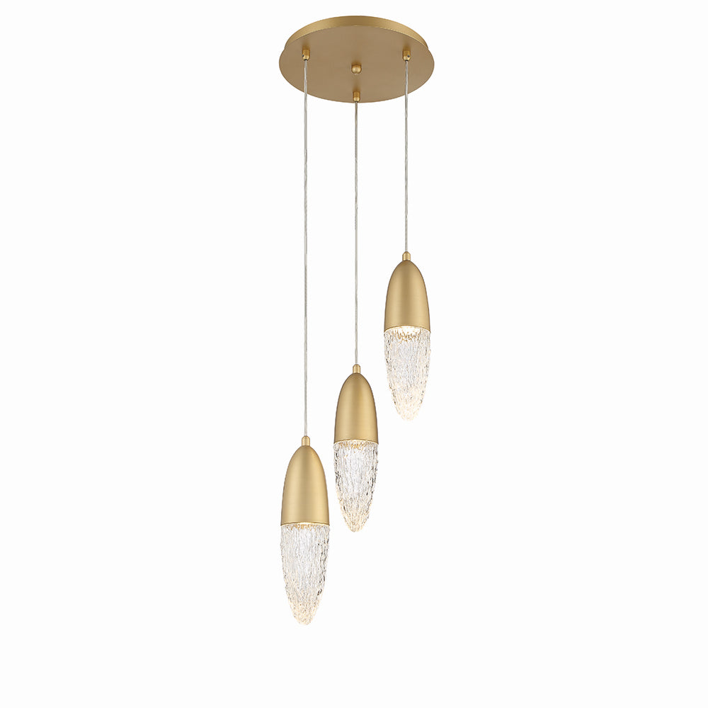 Suspension multiple Ecrou Or satiné peint, 12 1/4" – Eurofase