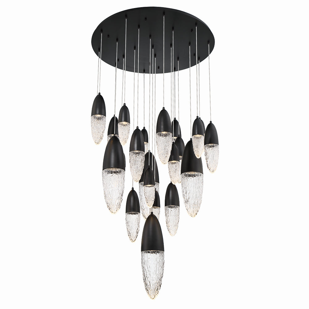 Suspension multiple Ecrou Noir mat, 39 3/4" – vue 2