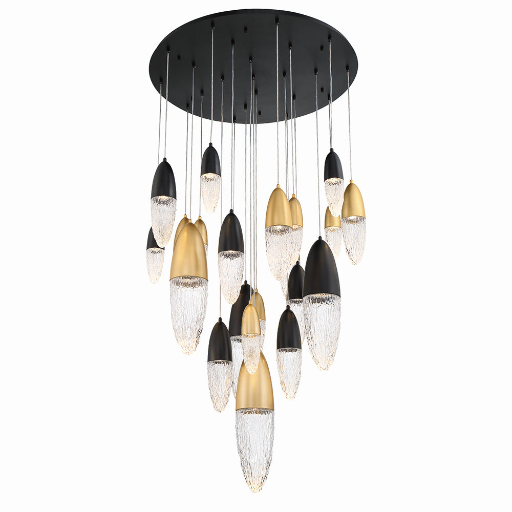 Suspension multiple Ecrou Or-Noir mélangé, 39 3/4" – vue 2