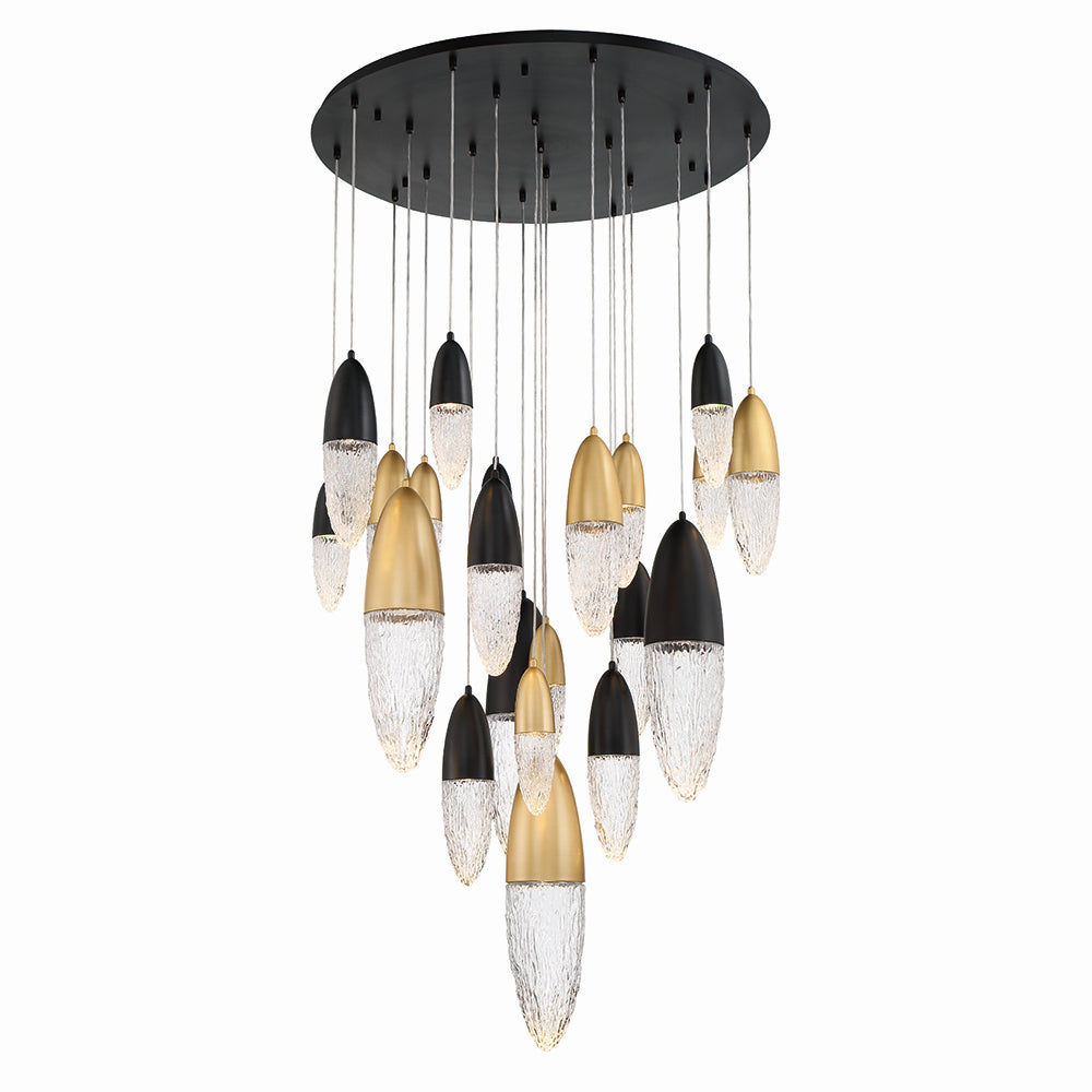 Suspension multiple Ecrou Or-Noir mélangé, 39 3/4" – Eurofase