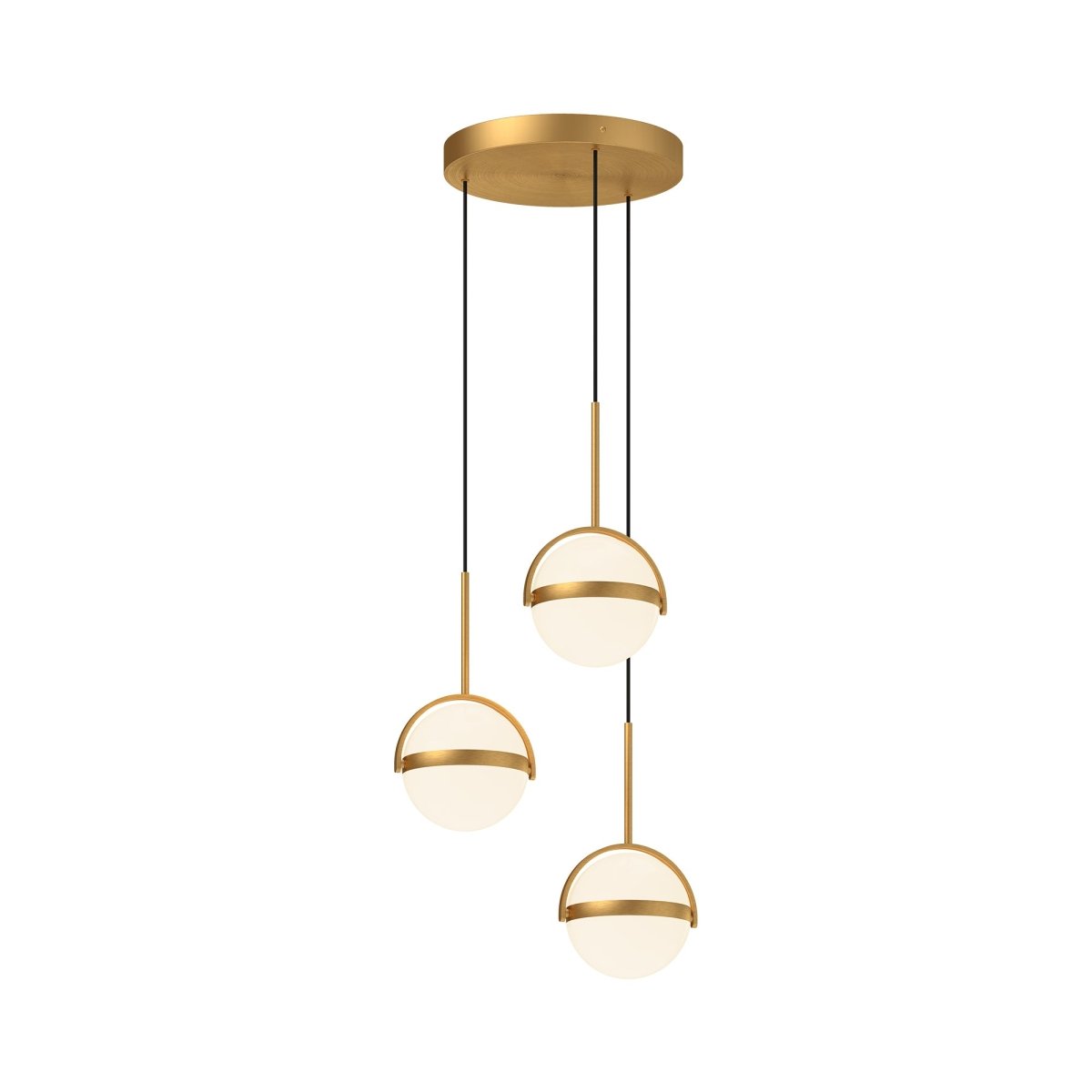 Suspension multiple Globo - Or brossé 16 1/4" by Alora Lighting | Luminaires & cie