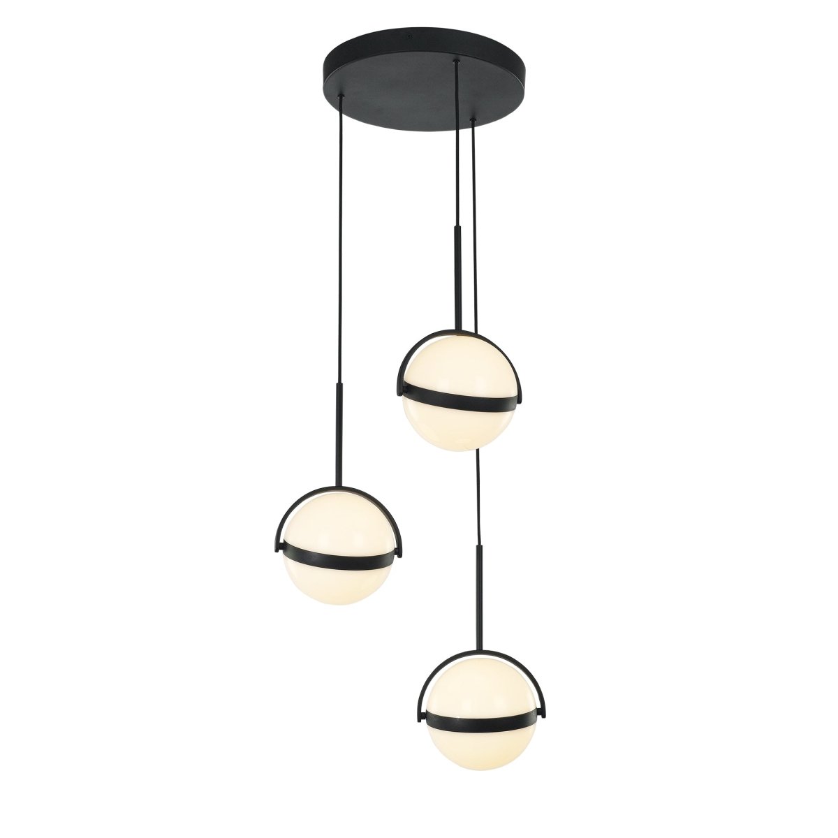 Suspension multiple Globo - Noir mat 16 1/4" by Alora Lighting | Luminaires & cie