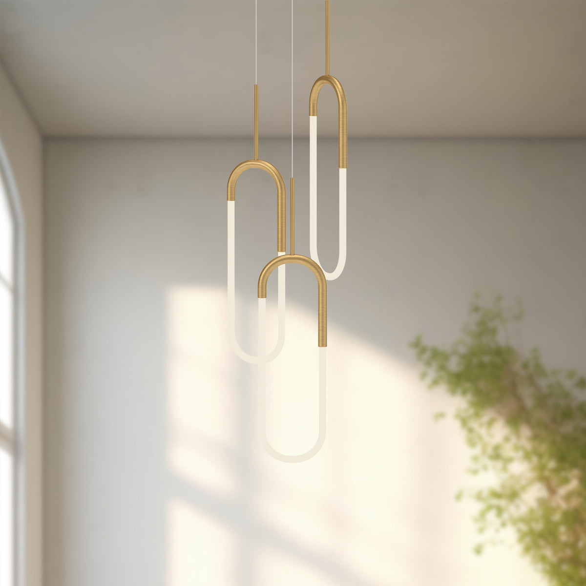 Suspension multiple Huron Or brossé – vue 2