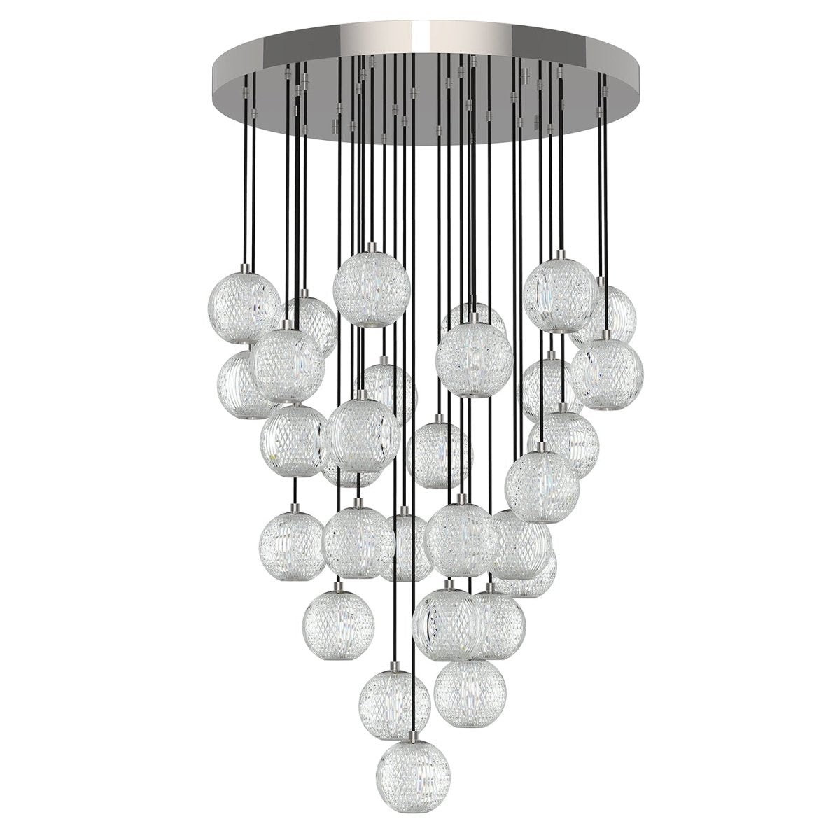 Suspension multiple Marni - Nickel poli 25 5/8" by Alora Lighting | Luminaires & cie