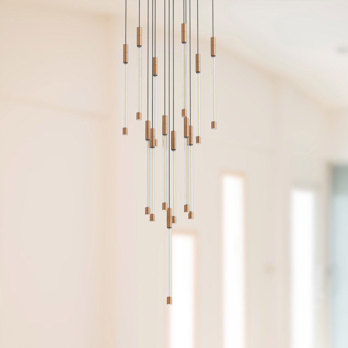 Suspension multiple Motif - Or brossé 12 3/4" 13" by Kuzco Lighting | Luminaires & cie