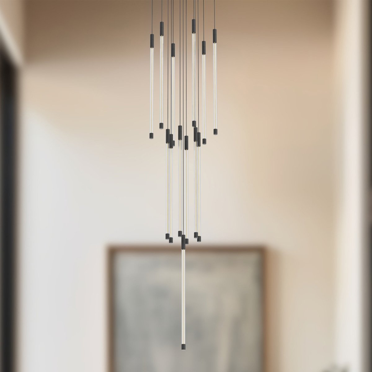 Suspension multiple Motif - Noir 12 3/4" 20 5/8" by Kuzco Lighting | Luminaires & cie