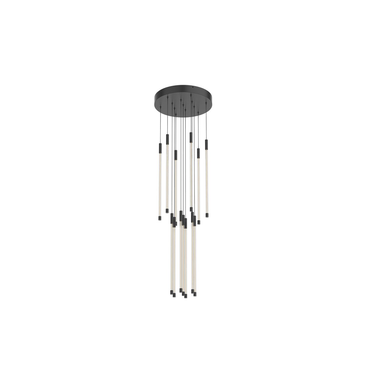 Suspension multiple Motif - Noir 12 3/4" 20 5/8" by Kuzco Lighting | Luminaires & cie