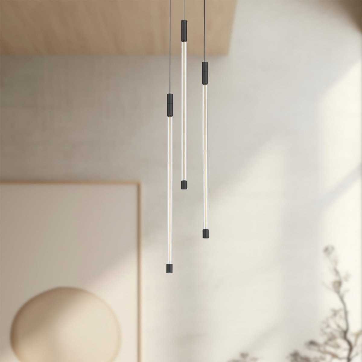 Suspension multiple Motif - Noir 5 1/2" 20 5/8" by Kuzco Lighting | Luminaires & cie