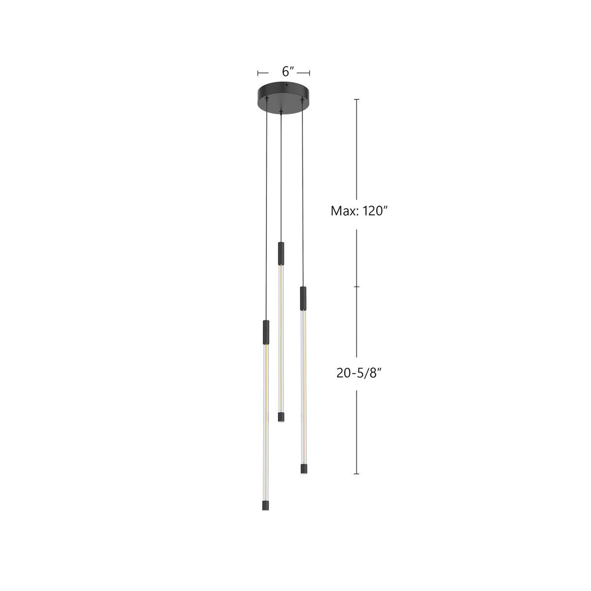 Suspension multiple Motif Noir, 20 5/8" – vue 8