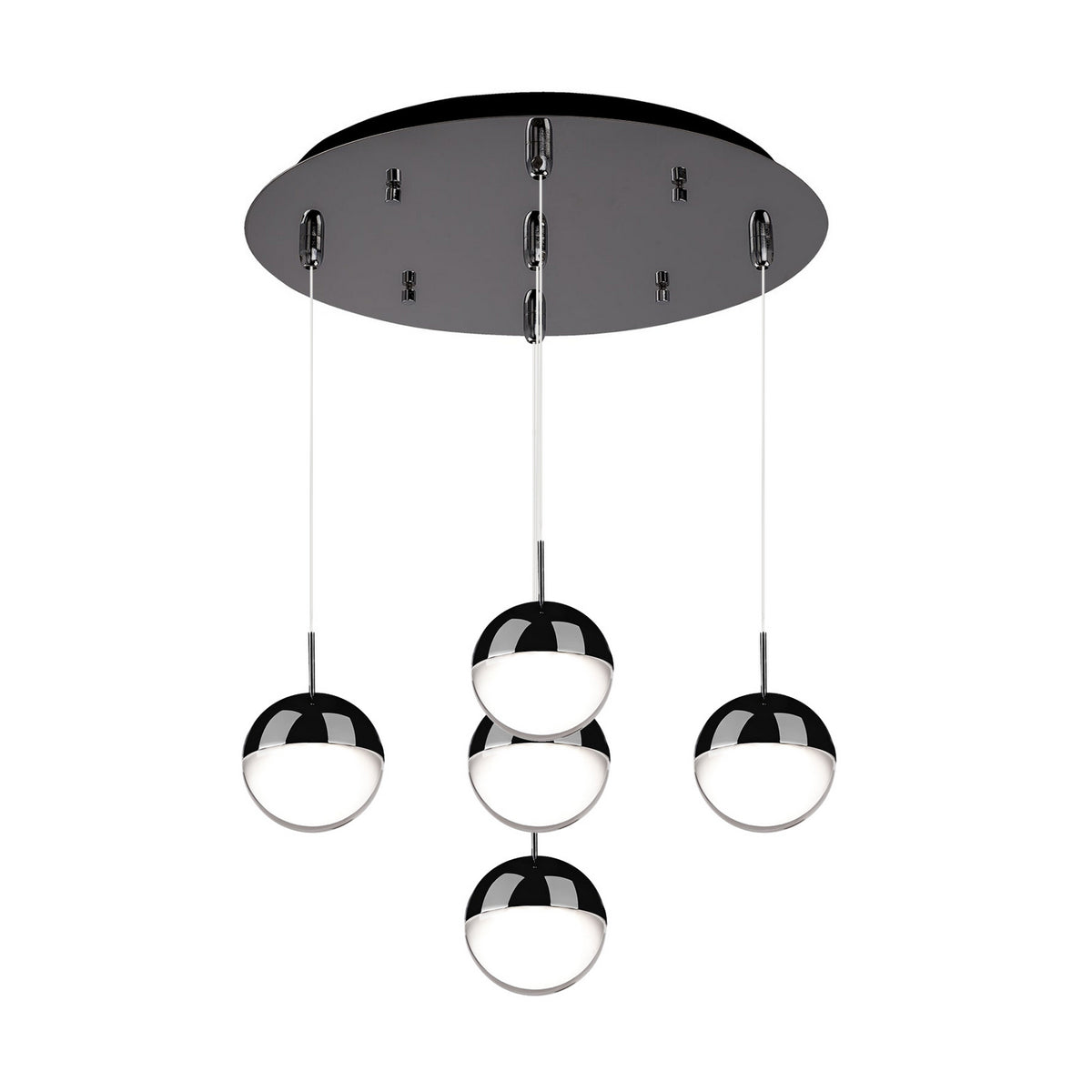 Suspension multiple Pluto Noir chrome, 14 1/4" – Kuzco Lighting
