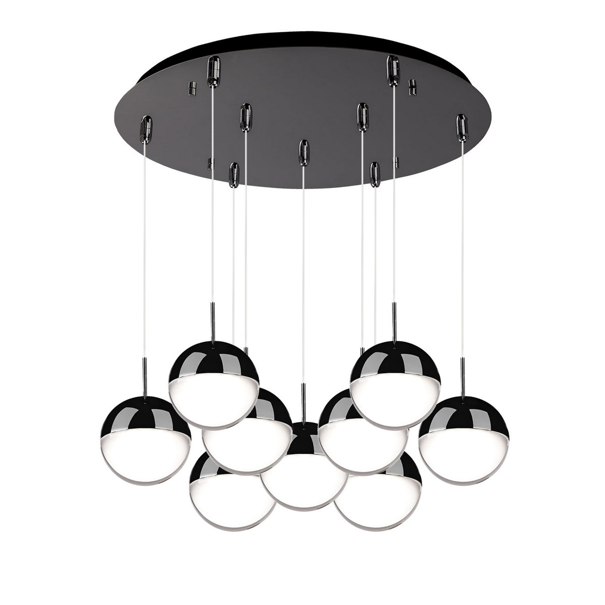 Suspension multiple Pluto Noir chrome, 18 1/8" – Kuzco Lighting