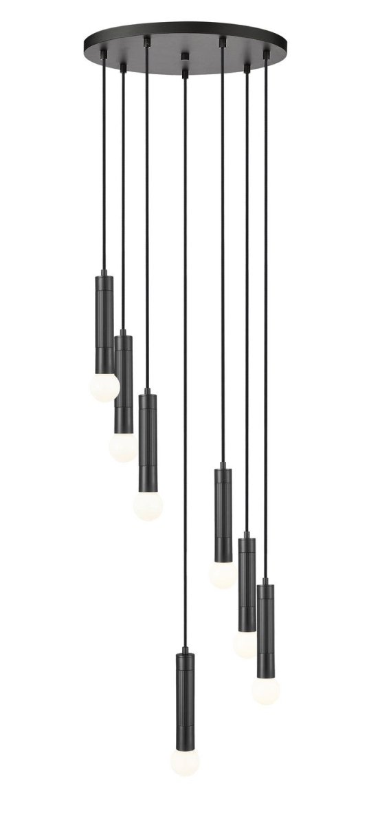 Suspension multiple Stari - Noir mat 18" by Z-Lite | Luminaires & cie