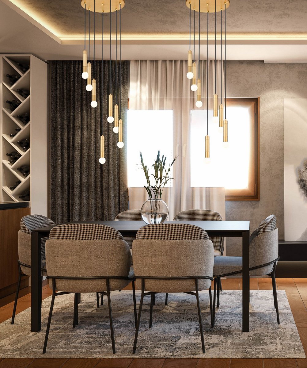 Suspension multiple Stari - Or moderne 18" by Z-Lite | Luminaires & cie