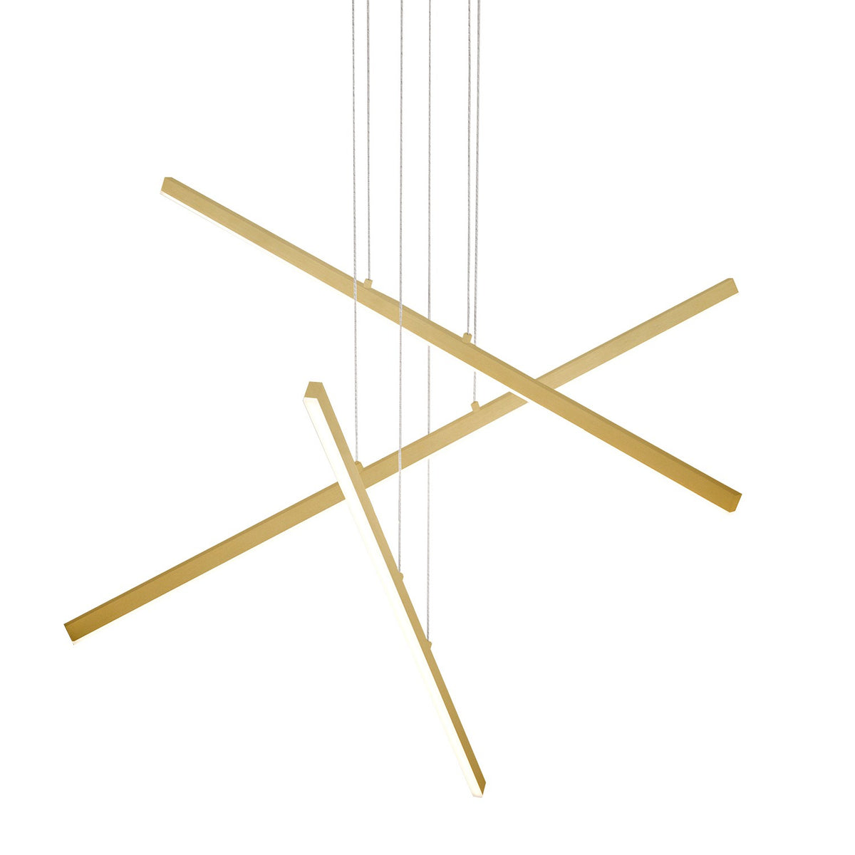 Suspension multiple Vega nombre de suspensions 3, Or brossé – Kuzco Lighting