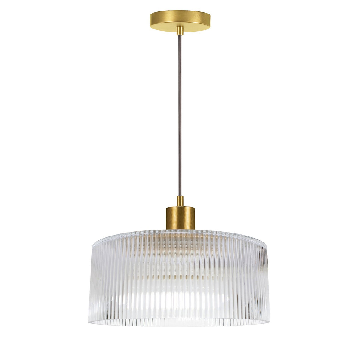 Suspension Nadine Transparent / Laiton vieilli – Dainolite