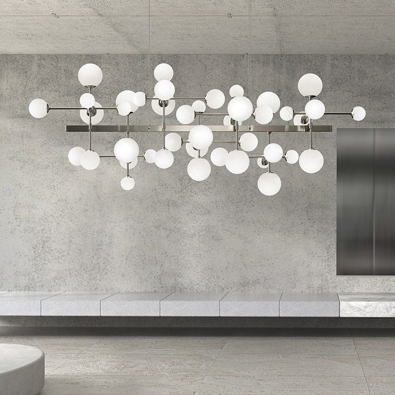 Suspension Nebula - Nickel satiné Square by Sonneman | Luminaires & cie