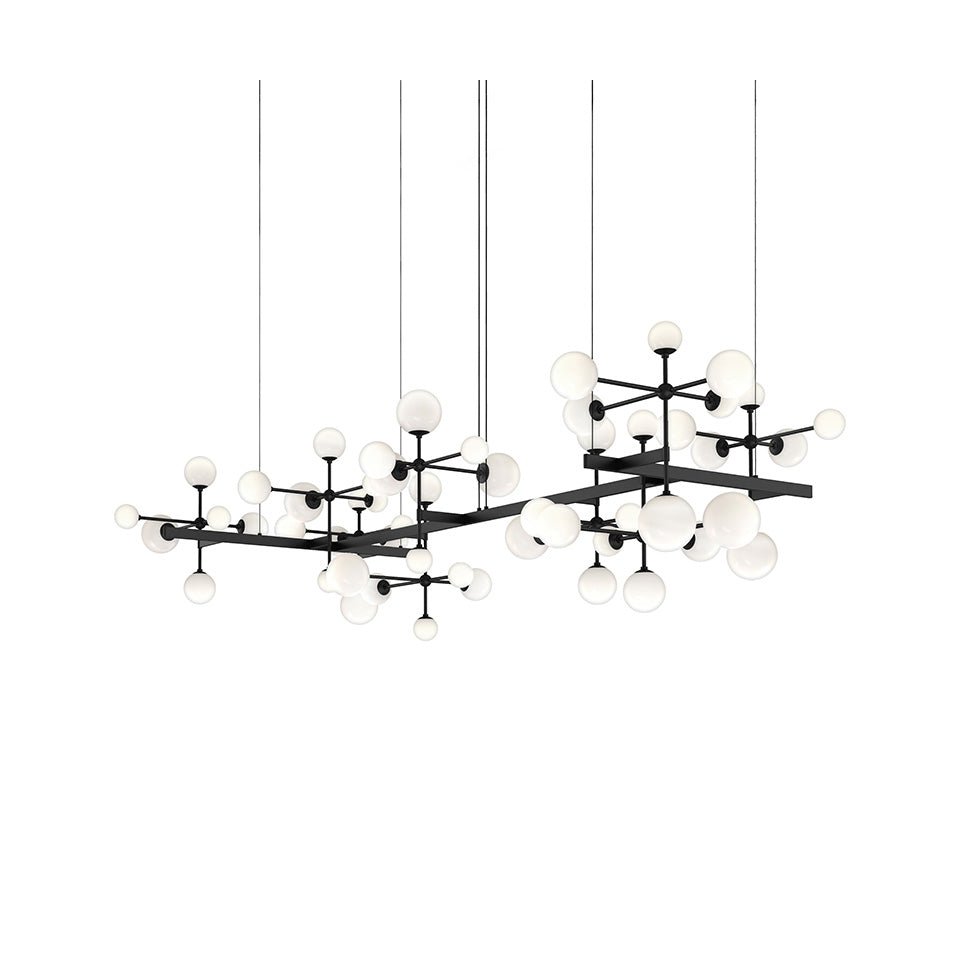 Suspension Nebula - Noir Satiné Zig Zag by Sonneman | Luminaires & cie