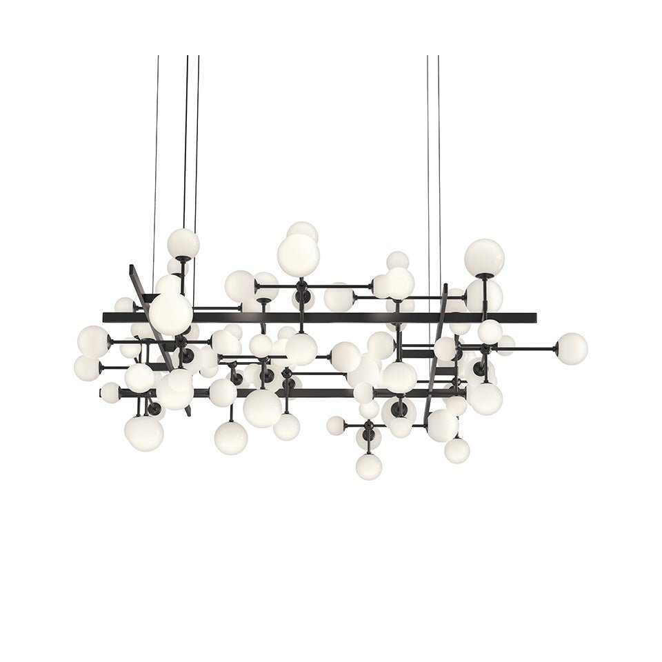 Suspension Nebula - Noir Satiné Large Square by Sonneman | Luminaires & cie