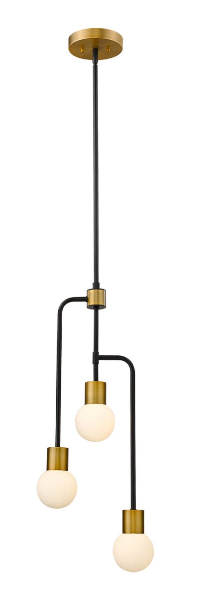 Suspension Neutra - Noir mat + Laiton fonderie by Z-Lite | Luminaires & cie