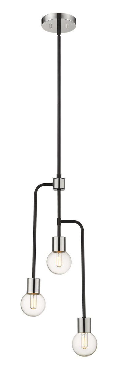 Suspension Neutra - Noir mat + Nickel poli by Z-Lite | Luminaires & cie