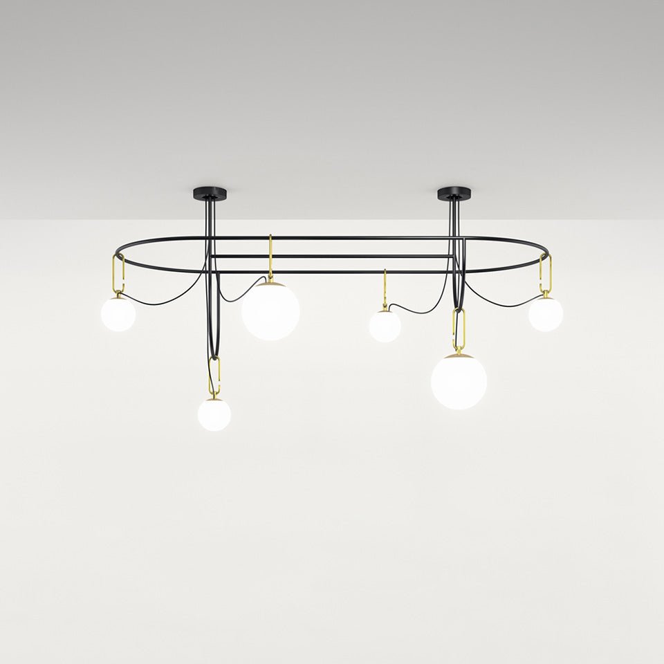 Suspension nh - Elliptique 4x 5 1/2" + 2x 8 11/16" by Artemide | Luminaires & cie