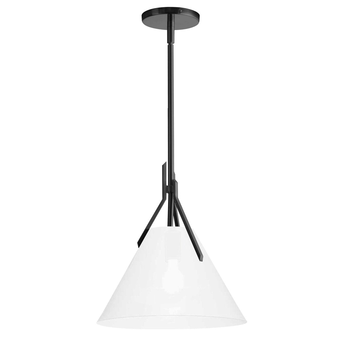 Suspension Nicole - Noir mat Opale blanc by Dainolite | Luminaires & cie