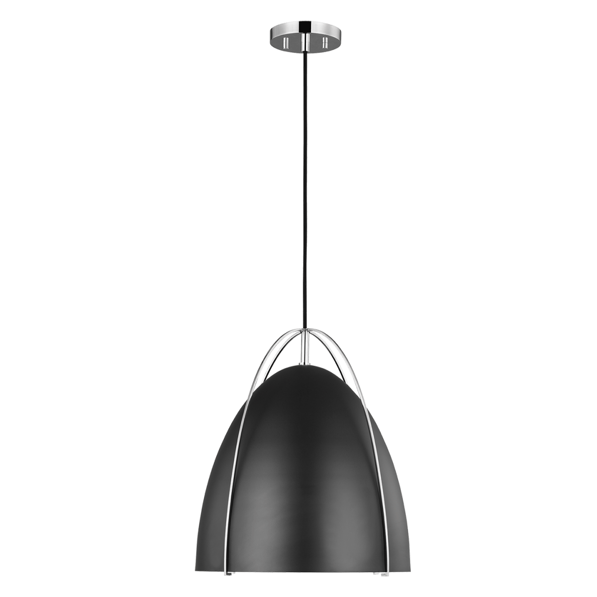 Suspension Norman M - Chrome Noir de minuit Ampoules non incluses by Visual Comfort Studio | Luminaires & cie