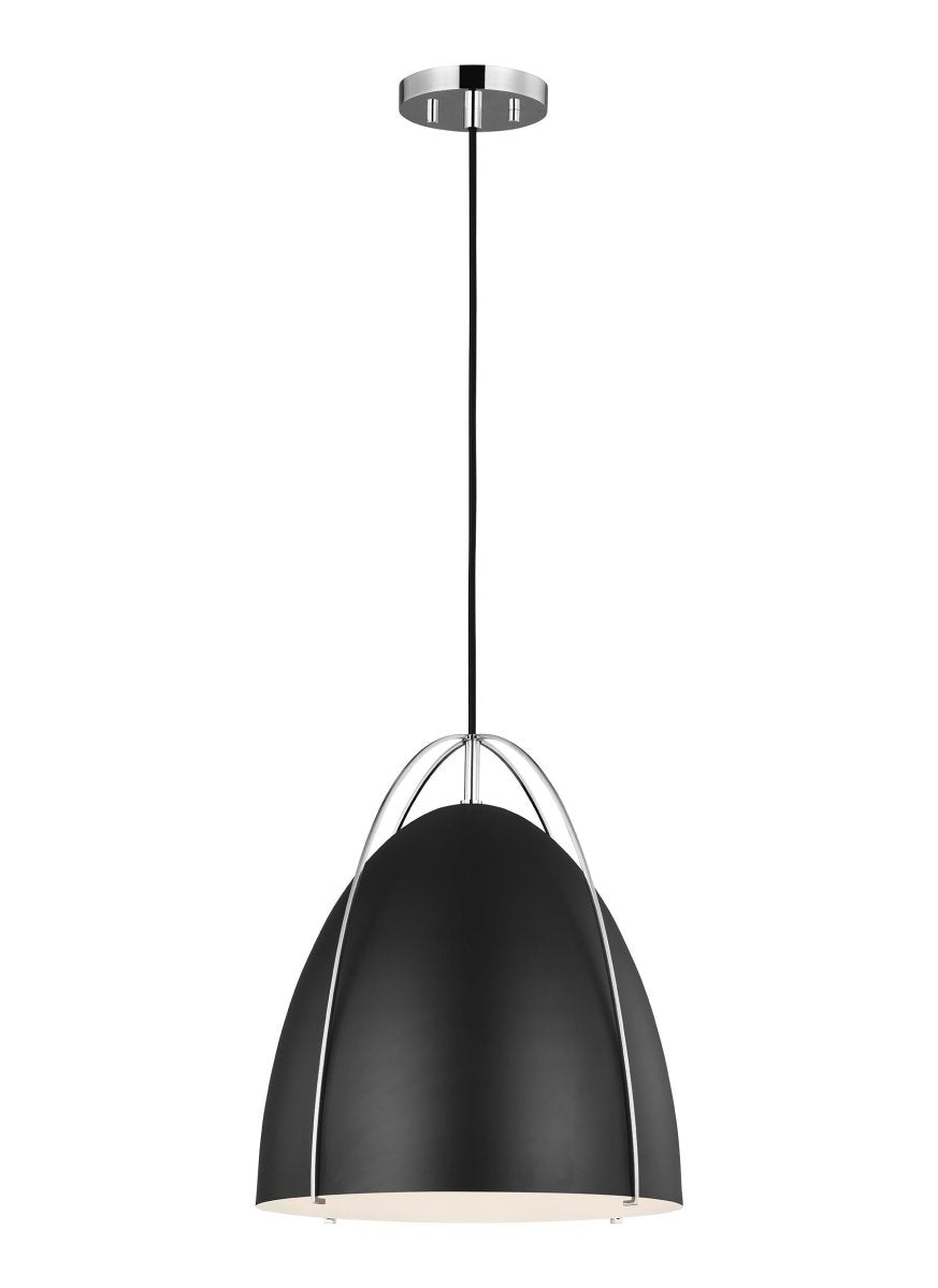 Suspension Norman M - Chrome Noir de minuit Ampoules non incluses by Visual Comfort Studio | Luminaires & cie
