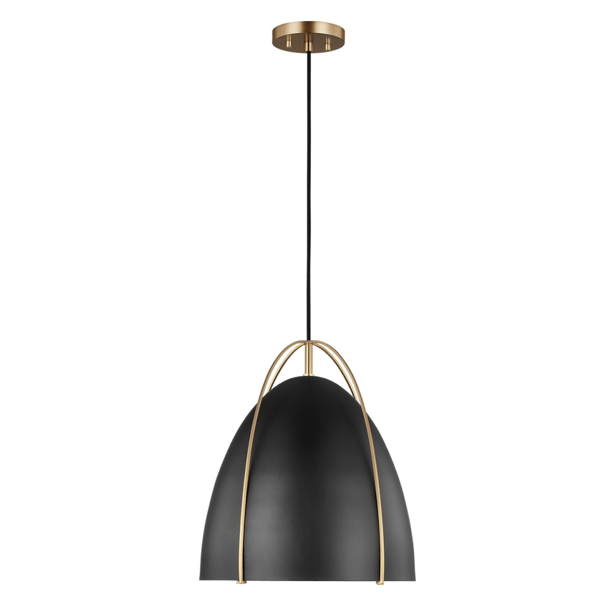 Suspension Norman M - Laiton satiné Noir de minuit Ampoules non incluses by Visual Comfort Studio | Luminaires & cie