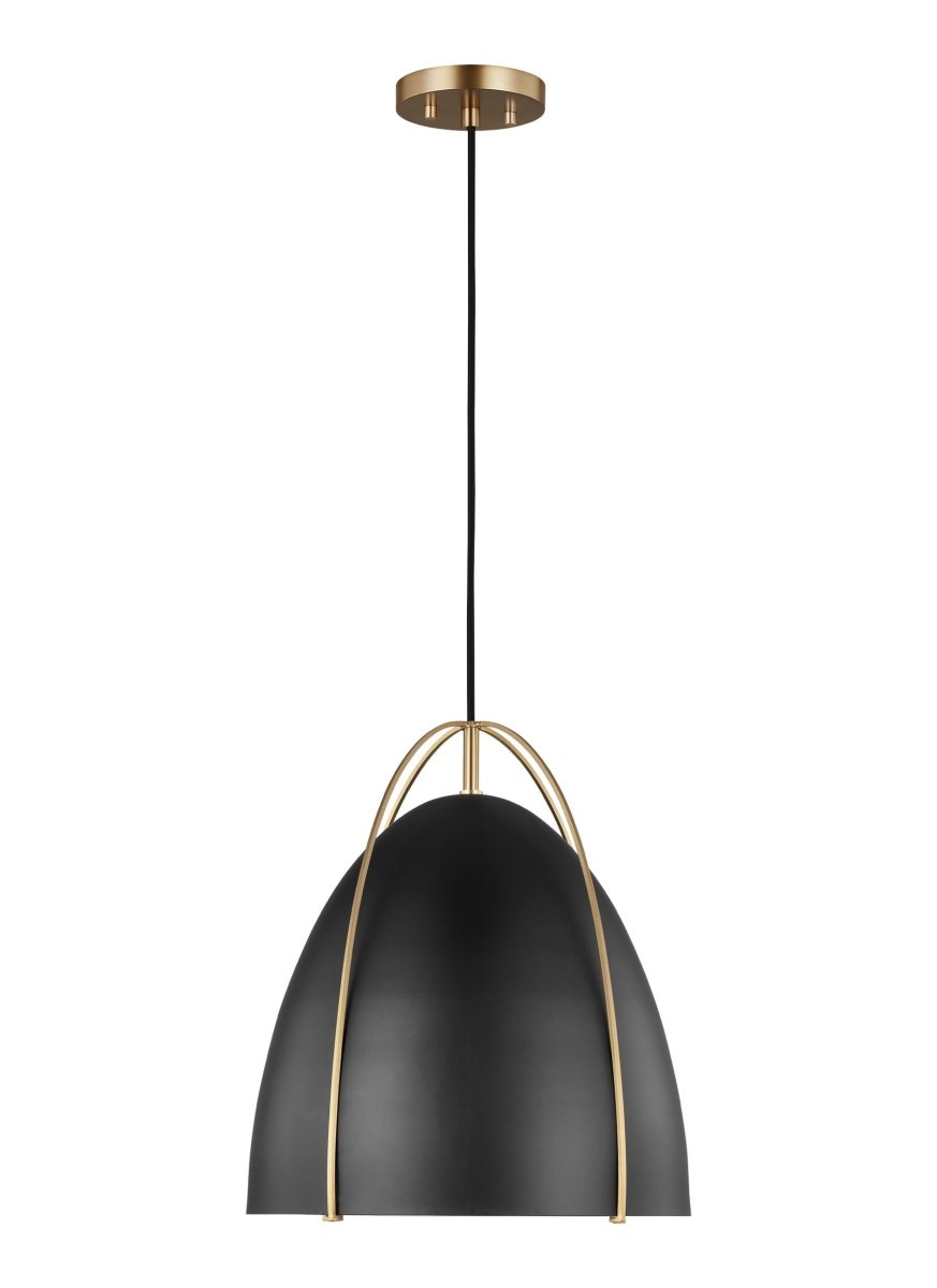 Suspension Norman M - Laiton satiné Noir de minuit Ampoules DEL incluses by Visual Comfort Studio | Luminaires & cie
