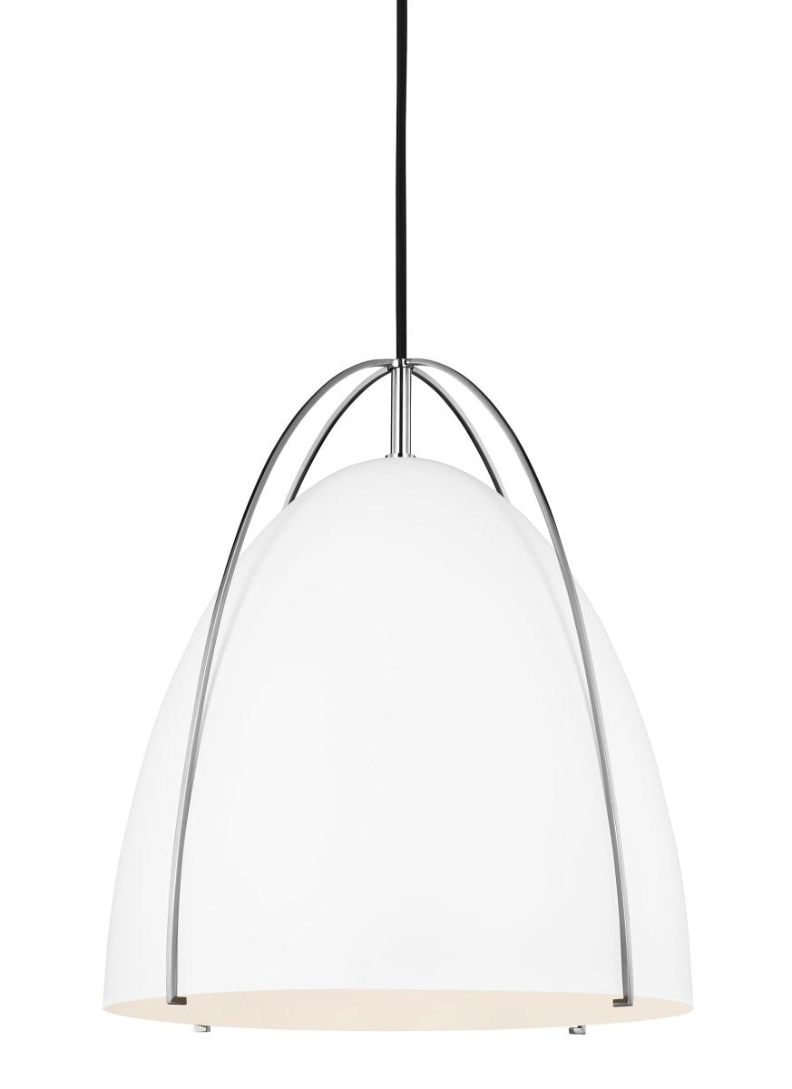 Suspension Norman M - Chrome Blanc mat Ampoules non incluses by Visual Comfort Studio | Luminaires & cie