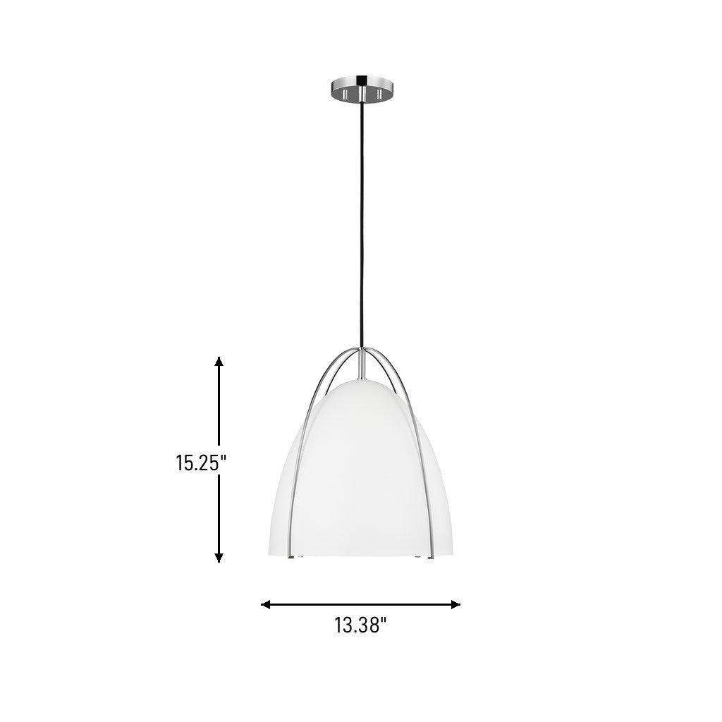 Suspension Norman - Satin Brass Chalk Wicker 13.375 by Visual Comfort Studio | Luminaires & cie