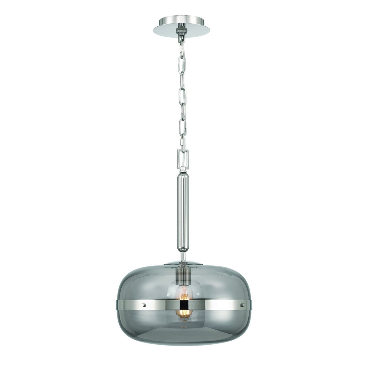 Suspension Nottingham Abat-jour globe en verre fumé – Eurofase