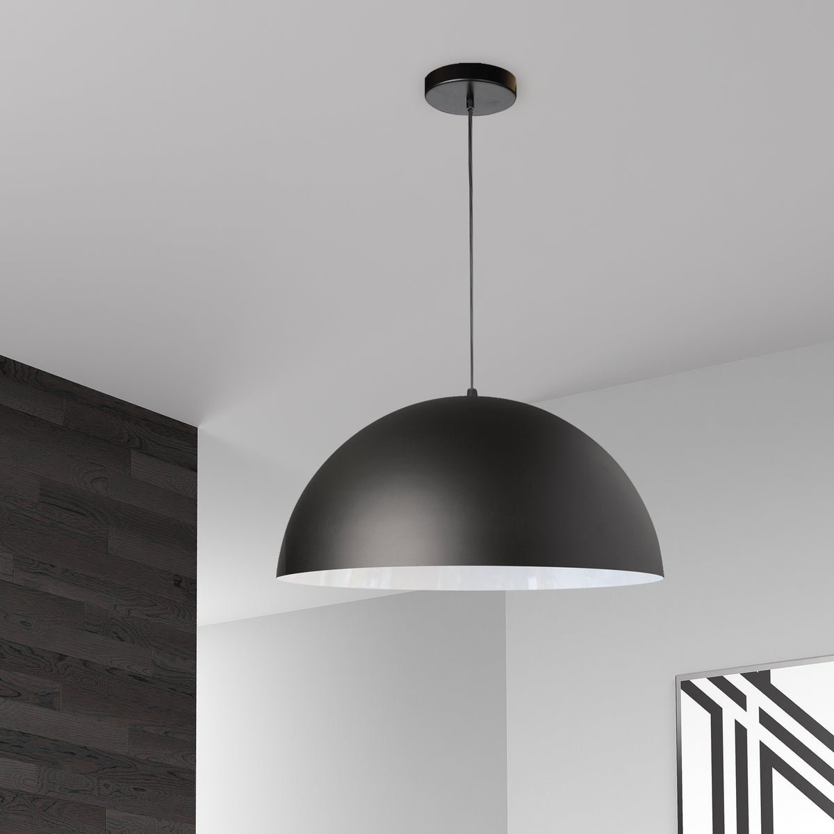 Suspension Ofelia Noir mat, 16", Noir mat et blanc – vue 2