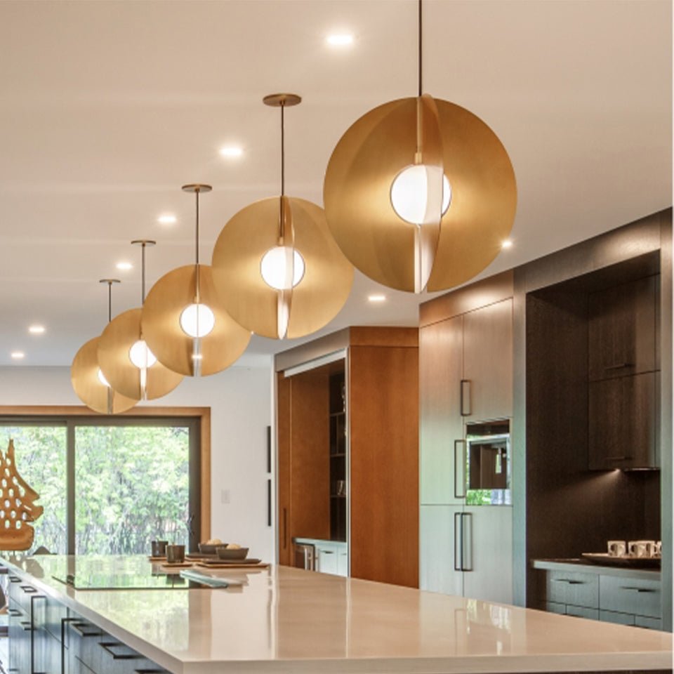 Suspension Orbel Round - Laiton vieilli Oui by Tech Lighting | Luminaires & cie