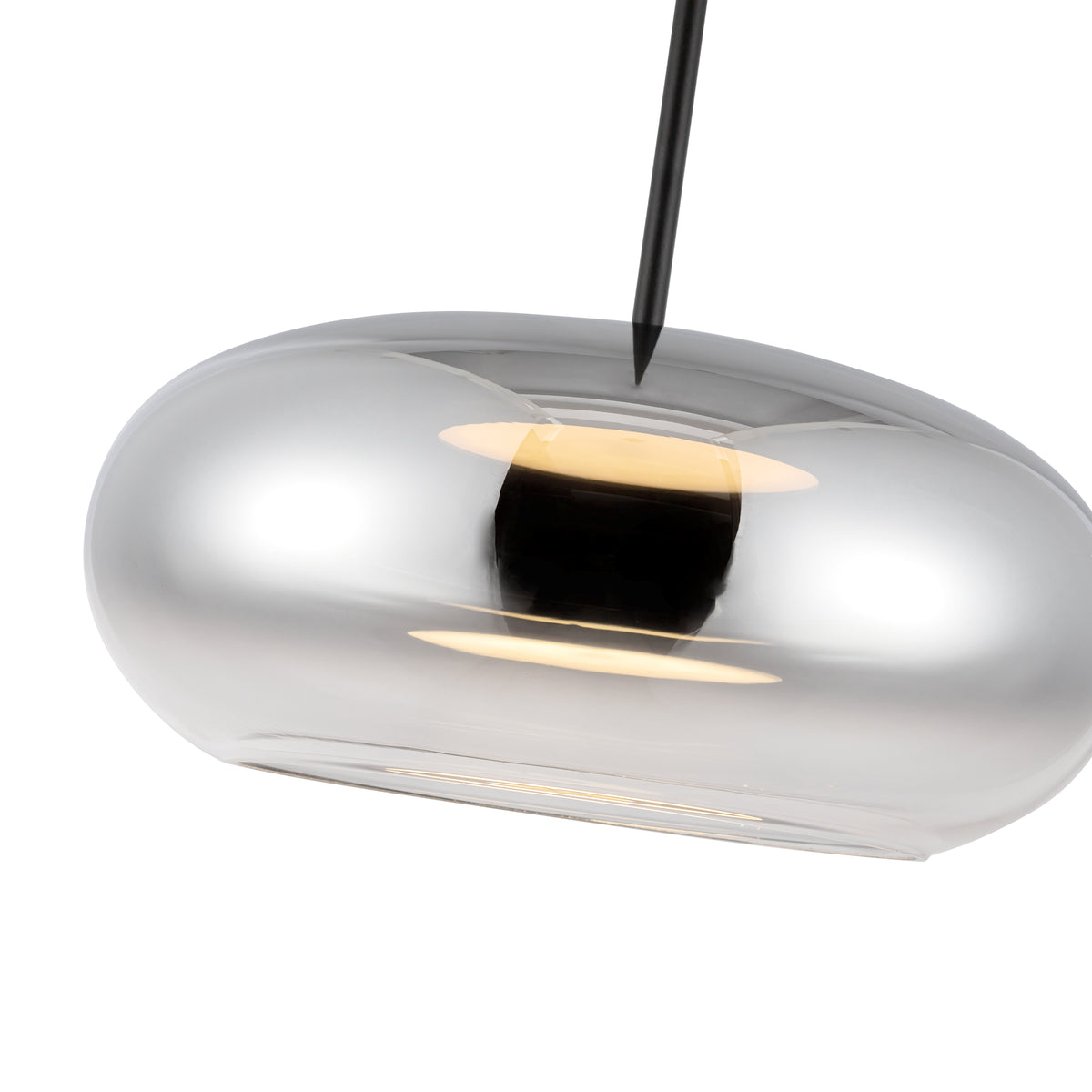 Suspension ovale Trinity Noir / Chrome – vue 5