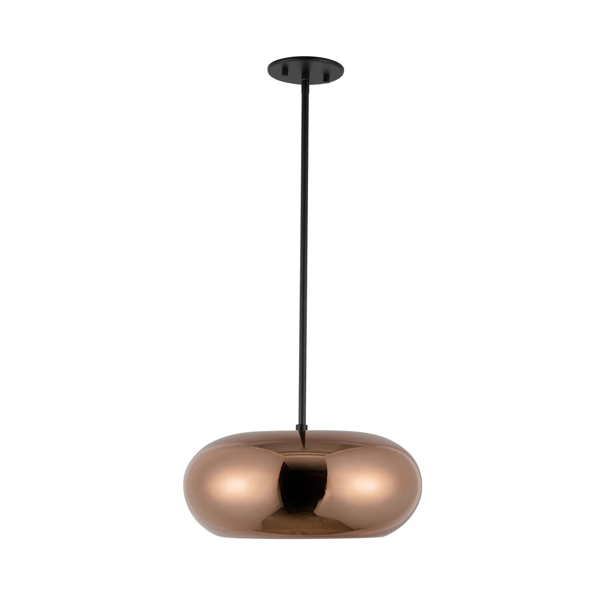 Suspension ovale Trinity Noir / Cuivre – vue 2