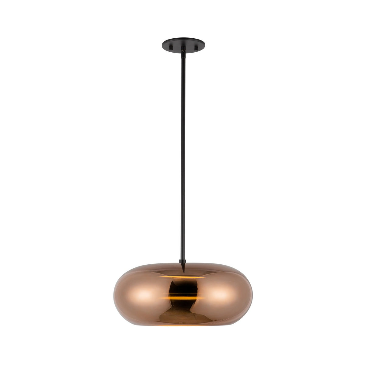 Suspension ovale Trinity Noir / Cuivre – Kuzco Lighting