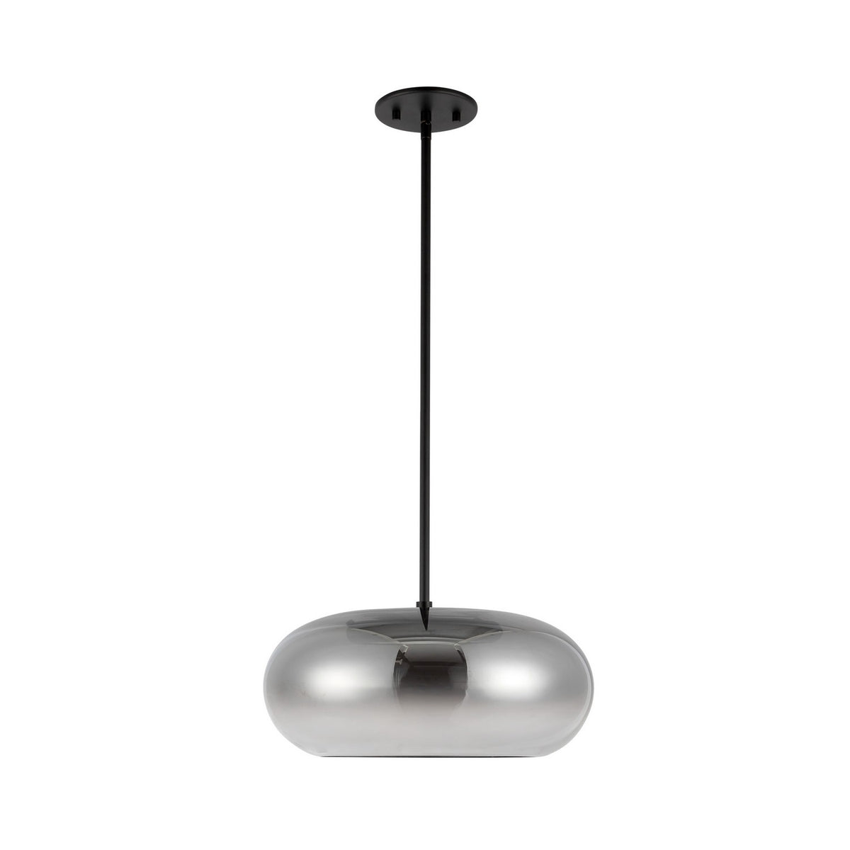 Suspension ovale Trinity Noir / Fumé – vue 2