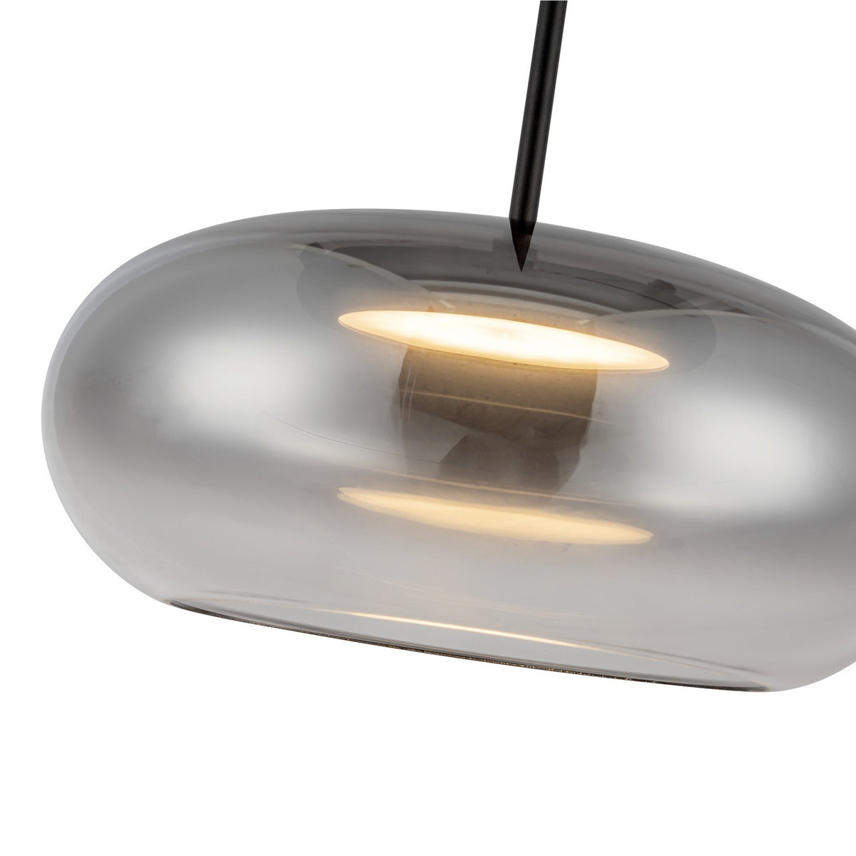 Suspension ovale Trinity Noir / Fumé – vue 4
