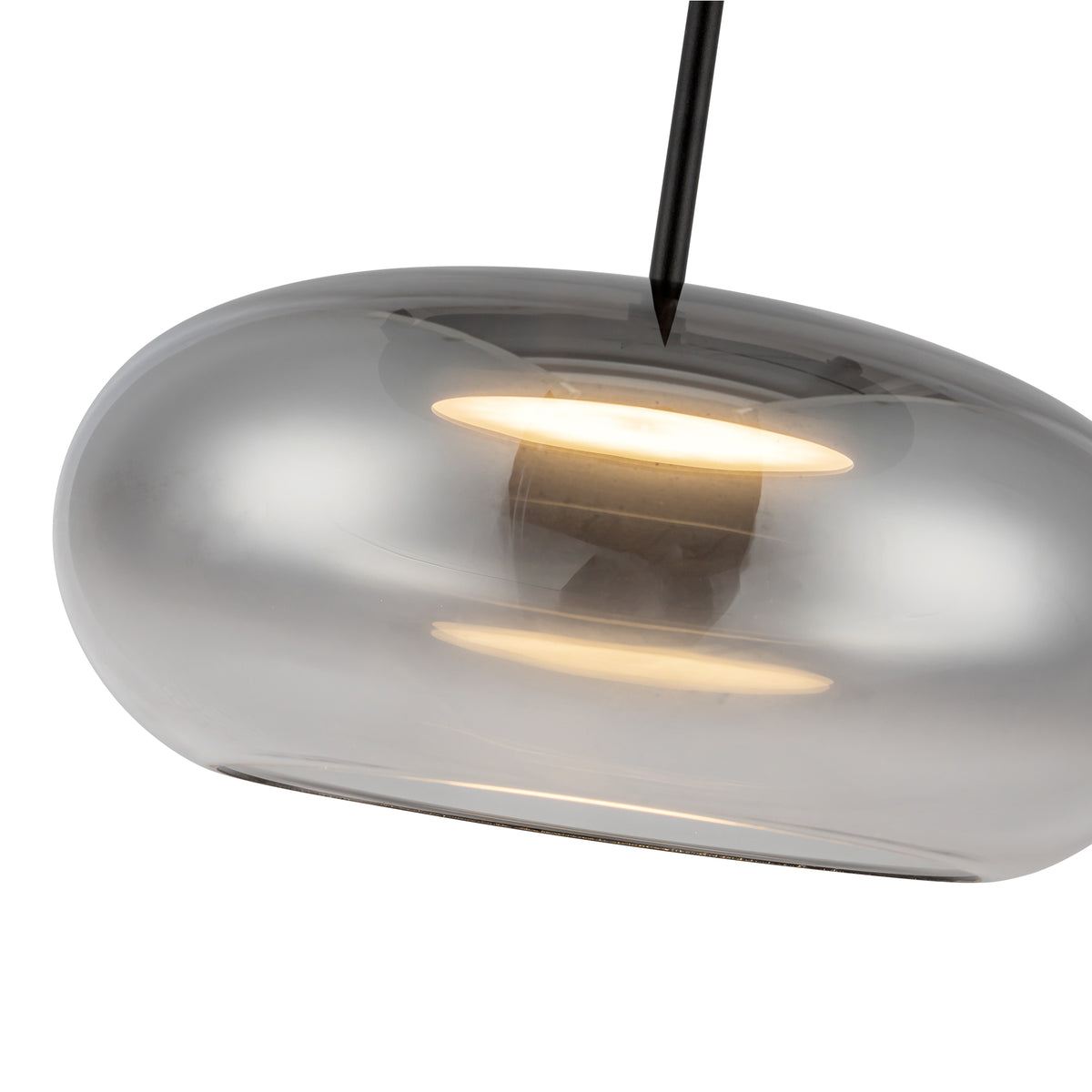Suspension ovale Trinity Noir / Fumé – vue 5